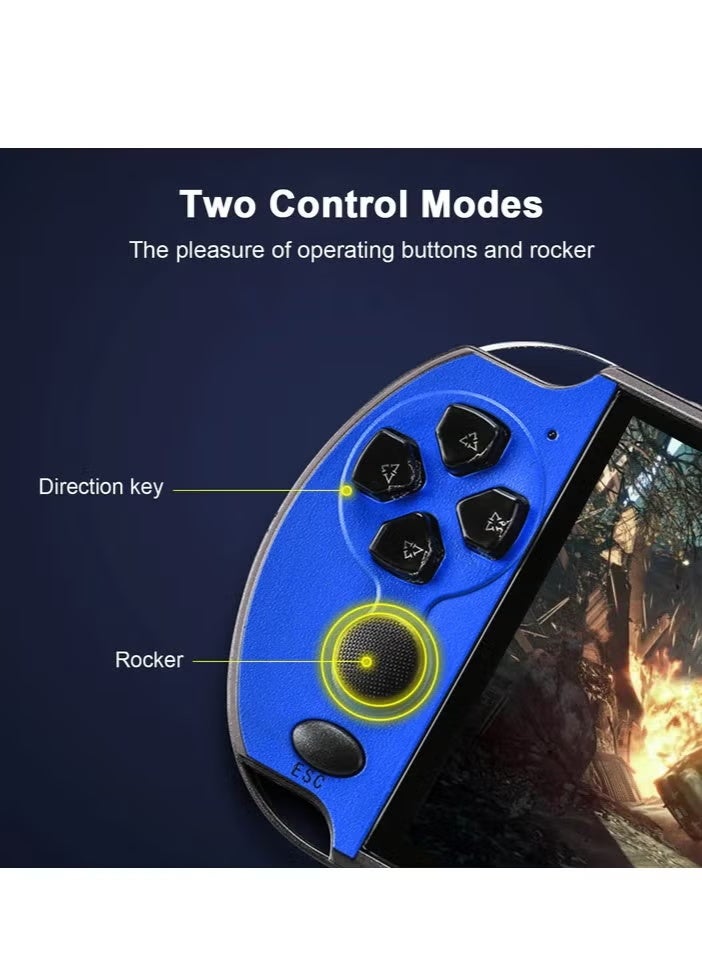 X7 Plus Handheld Video Game Console with Double Rocker Controller, 5.1-Inch Display, MP5 Multimedia Player, Portable Retro Gaming Device for Kids & Adults - Image 5